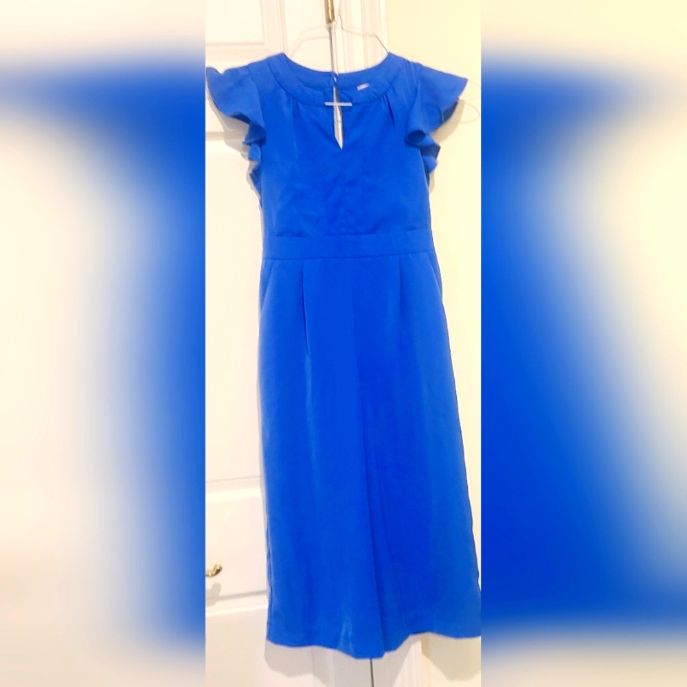 GB Girls wide leg bright blue cropped jumpsuit